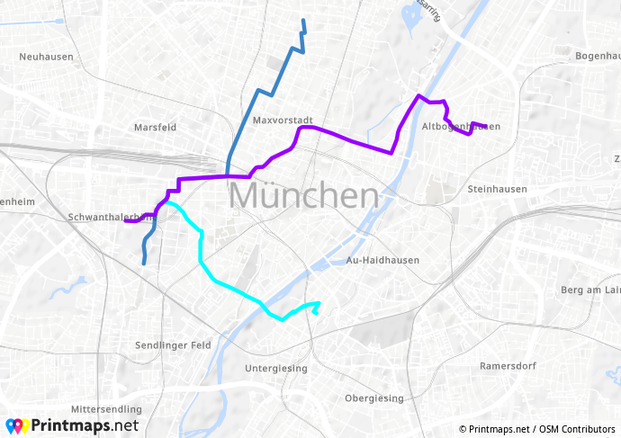 Karte mit mehreren Standorten drucken