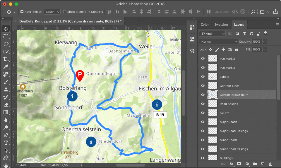 Printable maps: Create to print (SVG, PSD)