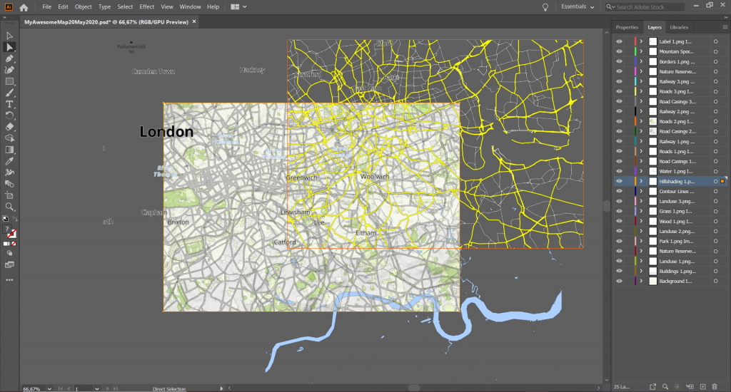 Mappa con livelli